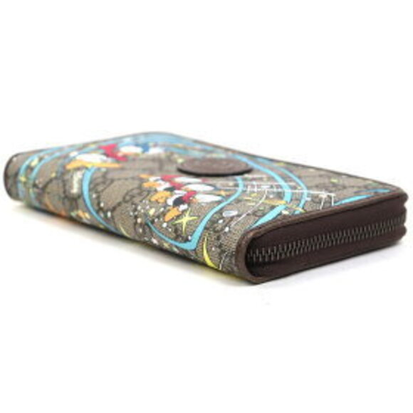 Gucci Disney Donald Duck Coin Wallet GG Supreme Interlocking Zip Double - Picture 4 of 10